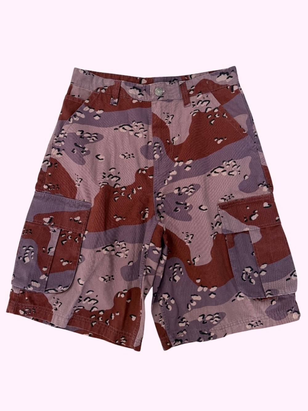 NWT Urban Outfitters Purple Camo Canvas Cargo Short Jort 30